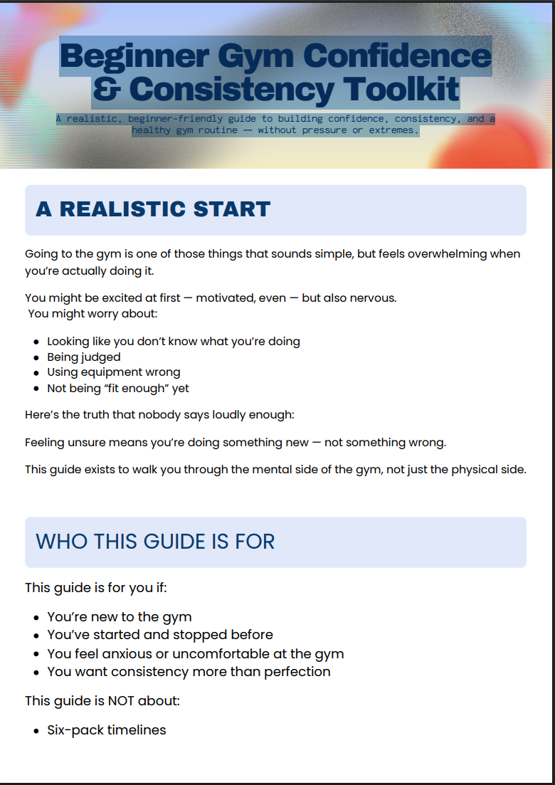 Beginner Gym Guide: Starting Gym with Confidence