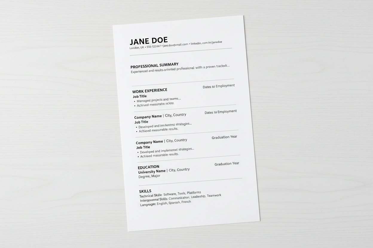 simple cv template